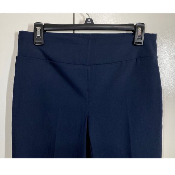 Alfani Navy Blue Pull Up Stretch Pants Size 6 - Picture 2 of 7